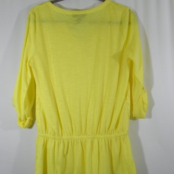 Yellow Style & Co Lace-Front Top - Picture 3 of 3
